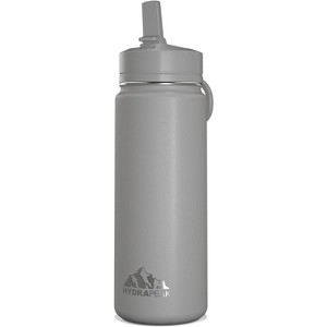 Hydrapeak 20oz Kids Stainless Steel Leak Proof Water Bottle with Straw Lid and Flexible Handle - 1 of 4