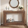 MAYEERTY Farmhouse Console Table Hallway Sofa Table With Geometric Base - 3 of 4