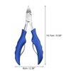 Unique Bargains Toe Nail Clippers Professional Nail Clipper Kit for Travel or Home Blue Stainless Steel - 4 of 4