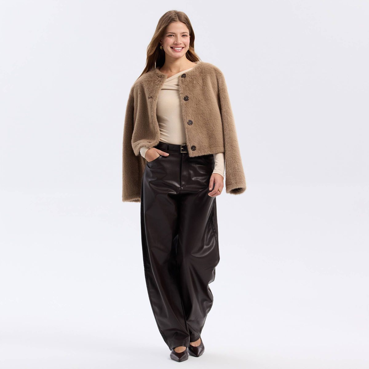 Women's Long Sleeve Asymmetrical Knit Top - A New Day™ - thumbnail 10