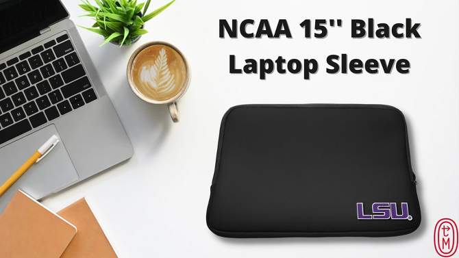 NCAA OTM Essentials 15" Black Laptop Sleeve, 2 of 4, play video