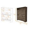 NicBex Shoe Cabinet with 2 Flip Drawers and Open Storage Shelf Modern Freestanding Shoe Organizer with Wooden Top for Entryway,Hallway - 3 of 4