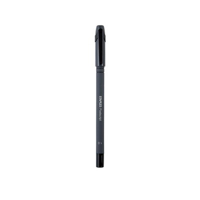 Staples PostscriptBallpoint Stick Pens Medium Point Black Dozen 18268