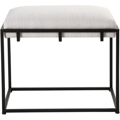 Uttermost Paradox 24 Wide Matte Black And White Small Bench Target   GUEST C55d5835 3a12 416b B563 A0007aa5c08c