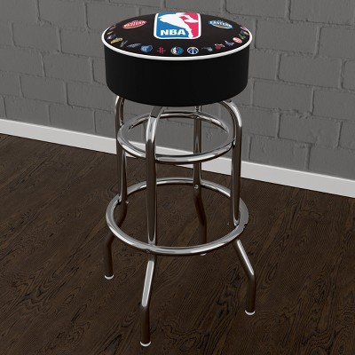 NBA Team Logo 31" Black and Purple Swivel Bar Stool