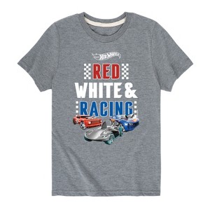 Boys' - Hot Wheels - Red, White, and Racing Short Sleeve Graphic T-Shirt - 1 of 4