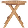 vidaXL Folding Patio Table 19.7 In.x19.7 In.x19.7 In. Solid Teak Wood - 3 of 4