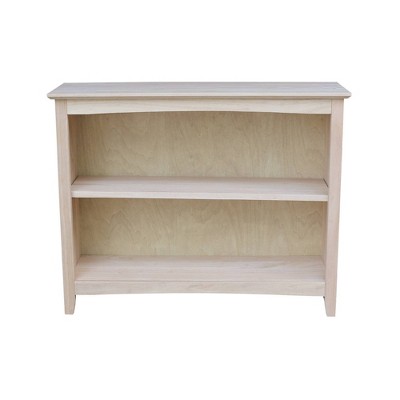 Adjustable 45" Brown Solid Wood Bookcase