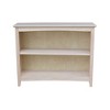 30"x38" Shaker Bookcase Unfinished - International Concepts: Solid Parawood, 2 Fixed Shelves - 3 of 4