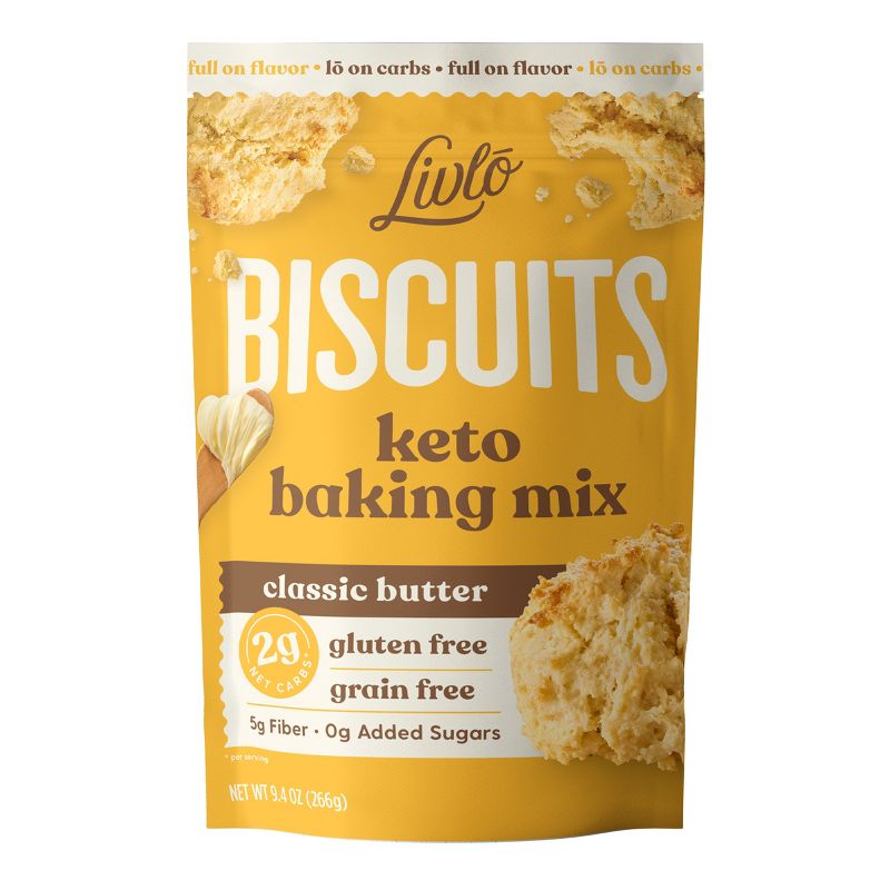 Livlo Keto Biscuits Mix, Low Carb & Gluten Free Baking Mix, Gluten Free Keto Friendly Classic Butter Biscuit Mix, 10 Servings, 1 of 11