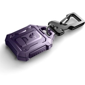 Dexnor Full-body Shockproof Case for AirTag,Anti-lost Protective Cover Airtag Holder Keychain with Key Ring & Carabiner - 1 of 3