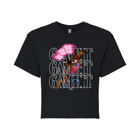 Women's - Marvel - X-Men Gambit Stack Cropped Graphic T-Shirt - image 1 of 4