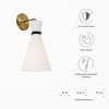 Modway Starlight 1-Light Wall Sconce – Contemporary Globe Shade with Brass Finish, Modern Bedroom or Hallway Fixture - 2 of 4