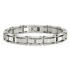 Black Bow Jewelry Mens 1/10 Ctw Black Diamond Stainless Steel 8mm Link Bracelet, 8.25 In - 3 of 4