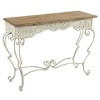 Farmhouse Vintage Inspired Console Table White - Olivia & May: Sturdy, Indoor, Rectangular Entrance Table - 3 of 4
