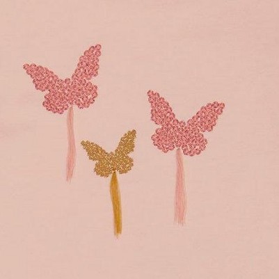 pink with sparkling butterfly