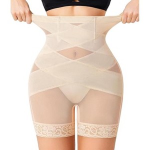 NEBILITY Shapewear Tummy Control Body Shaper High Waisted Butt Lifting Panties Shapewear Shorts Thigh Slimmer - 1 of 4