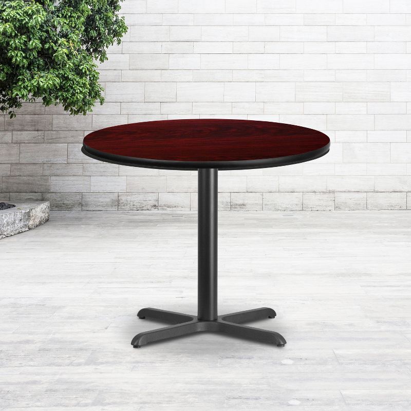 Flash Furniture 36'' Round Laminate Table Top with 30'' x 30'' Table Height Base, 3 of 6
