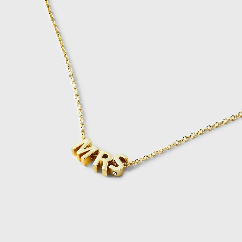 14k Gold Dipped &#34;MRS&#34; Slider Pendant Necklace - A New Day&#8482; Gold, 5 of 6