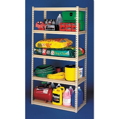 Tennsco Stur-D-Stor Shelving Five-Shelf 48w x 24d x 84h Sand LSS482484