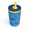 Zak Designs 12 fl oz Stainless Steel Vacuum Insulated Kelso Straw Tumbler: Kids & Toddler Sippy Cup, Dishwasher-Safe - 3 of 4