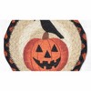 Earth Rugs Rustic Lodge Crow Pumpkin Round Coaster 7" Eco-Friendly Halloween Accent - 2 of 3