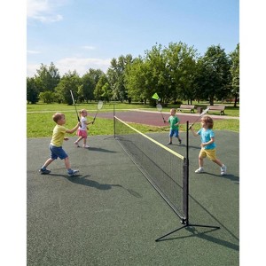 Portable Badminton Net 17FT, Height Adjustable Volleyball Net 3.5-5ft, Foldable Pickleball Net with Poles&Carry Bag, for Backyard, In/Outdoor Games - 1 of 4
