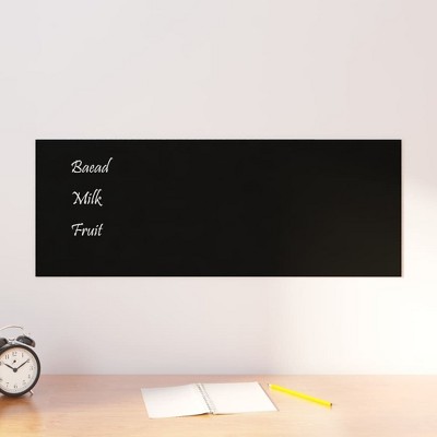 vidaXL Wall-mounted Magnetic Board Black 31.5"x11.8" Tempered Glass