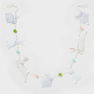 72" Felt Easter Bunnies Decorative Wall Garland - Spritz™ - 1 of 4
