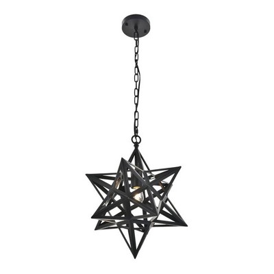 Elegant Lighting Nocturne 1 light black Pendant