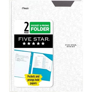 Five Star 2 Pocket Plastic Folder with Prongs - 1 of 4
