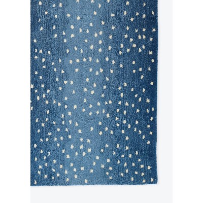 Denim Blue Hand-Tufted Wool 2' x 3' Area Rug