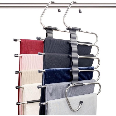 Maison Products Pants Hangers Space Saving Hangers - Your Ultimate Closet  Organizer Hangers for Trousers, Scarves, and Slacks with Multiple Layers