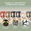 WestinTrends Azura Outdoor 18" HDPE Square Adirondack Patio Side Table - 4 of 4
