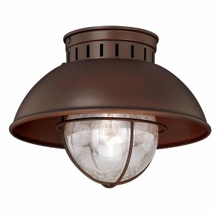 Vaxcel Harwich 1 - Light Flush Mount in  Burnished Bronze - 1 of 4