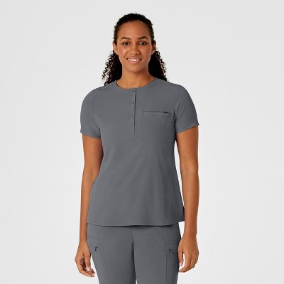 Wink RENEW Women's Mandarin Collar Tuck-In Scrub Top, 5X.