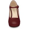 Allegra K Women's Round Toe Platform Ankle Strap Chunky Heel Pumps - 2 of 4