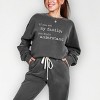 Simply Sage Market If You Met My Family You Would Understand Lightweight Garment Dyed Sweatshirt - M - Pepper - 2 of 4