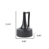 HomeRoots 10" Black Ceramic Jug Vase - 3 of 4