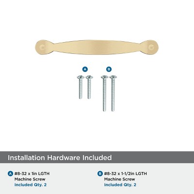 Champagne Bronze 3-inch Arch Cabinet Pull with Mounting Hardware