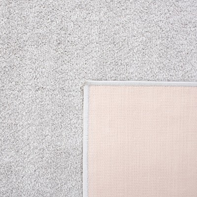 Luxurious Grey Hand-Knotted 3'x5' Synthetic Area Rug