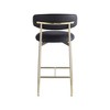 Meridian Furniture,Lupita Black Vegan Leather Counter Stool, Set of 2 - 4 of 4
