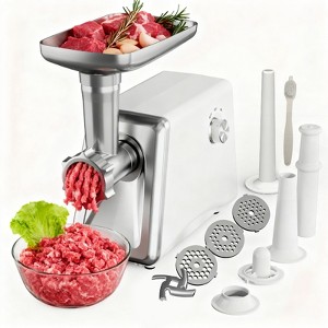 SUGIFT Electric Meat Grinder 1200W Max Food Grinder Sausage Maker Stainless Steel 5 in 1 Mincer with Blades Plates Kibbe Kit for Home Kitchen - 1 of 4