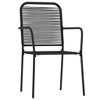 vidaXL 3 Piece Patio Dining Set Black - 3 of 4