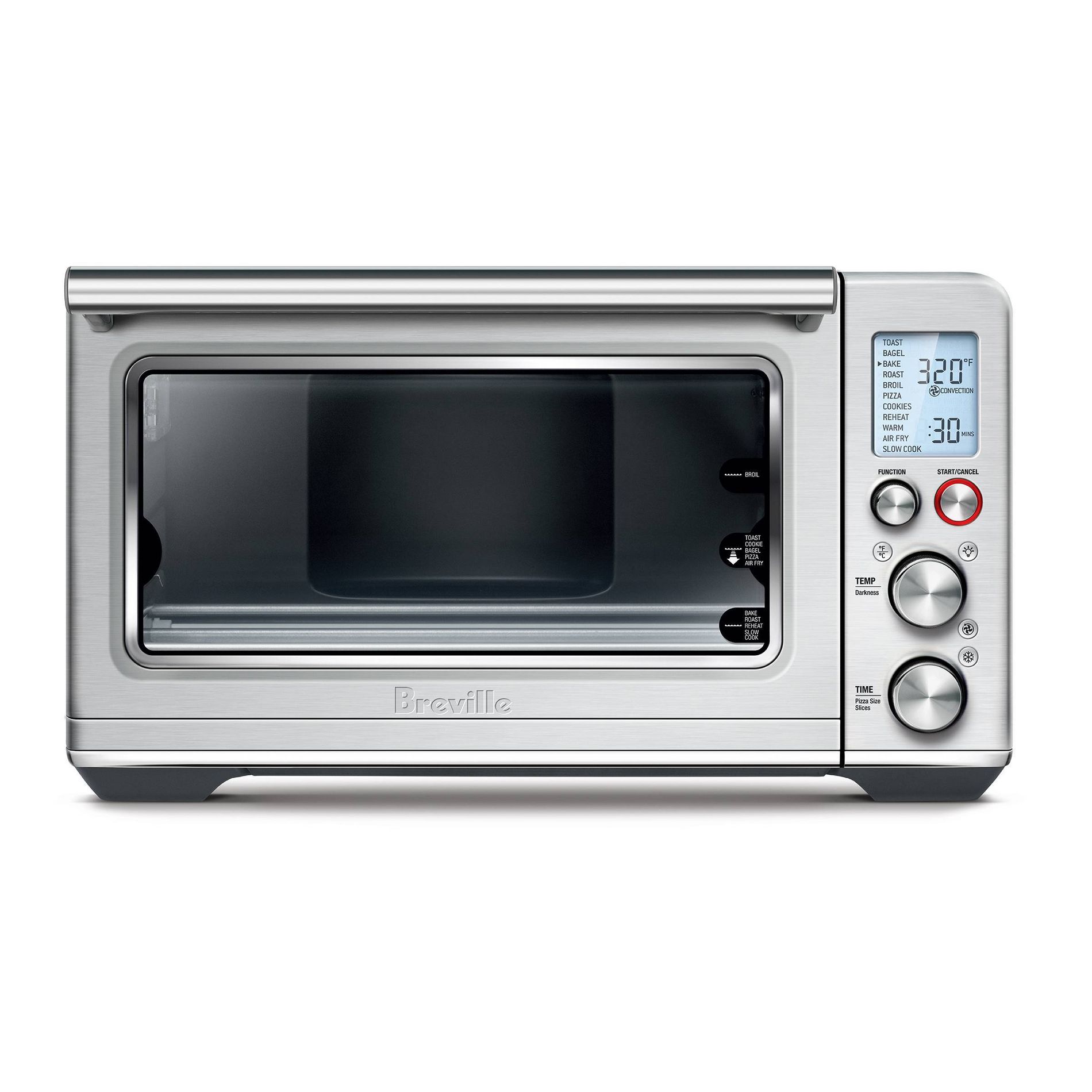 Breville Smart Oven Air Fryer: Stainless Steel, 1800W, Toaster Oven, BOV860, Convection Bake, Digital Display, Auto Shut-Off