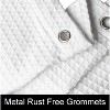Home Mart Goods White Waffle Weave Geometric Washable Thick Fabric Shower Curtain - 70" x 72" - 2 of 4