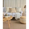 Mina Victory Lifestyle Jute Braids Cotton 20" x 20" x 12" Ivory Indoor Pouf - 4 of 4