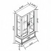 Lighted Glass Curio Cabinet with Adjustable Shelves - Elegant 2-Door Display Cabinet & Built-in Drawer, Includes Bulb - 4 of 4