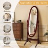 Dolonm Queen Anne Style 16 in. W x 59.25 in. H Floor Mirror Standing Mirror Tilting Oval Wood Full Length Mirror - 2 of 4