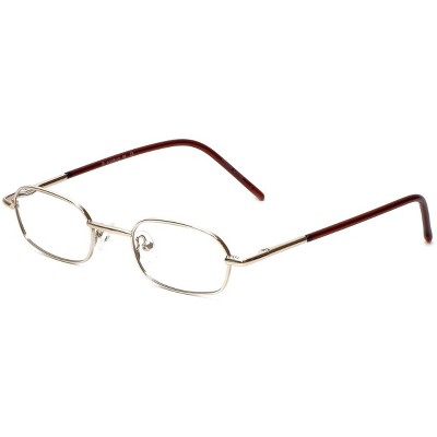 Flex Plus by Vivid FP-98 Designer Reading Eye Glasses in Gold Tortoise Havana 43mm +1.50 | Ladies | Oval Shape | X-Small Fit